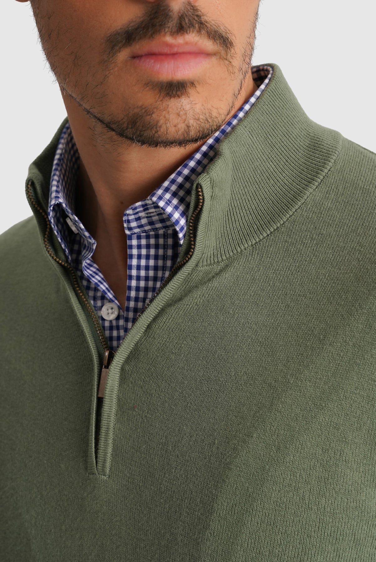 PULLOVER ALGODÃO VERDE MANGA COMPRIDA REGULAR FIT MR. BLUE