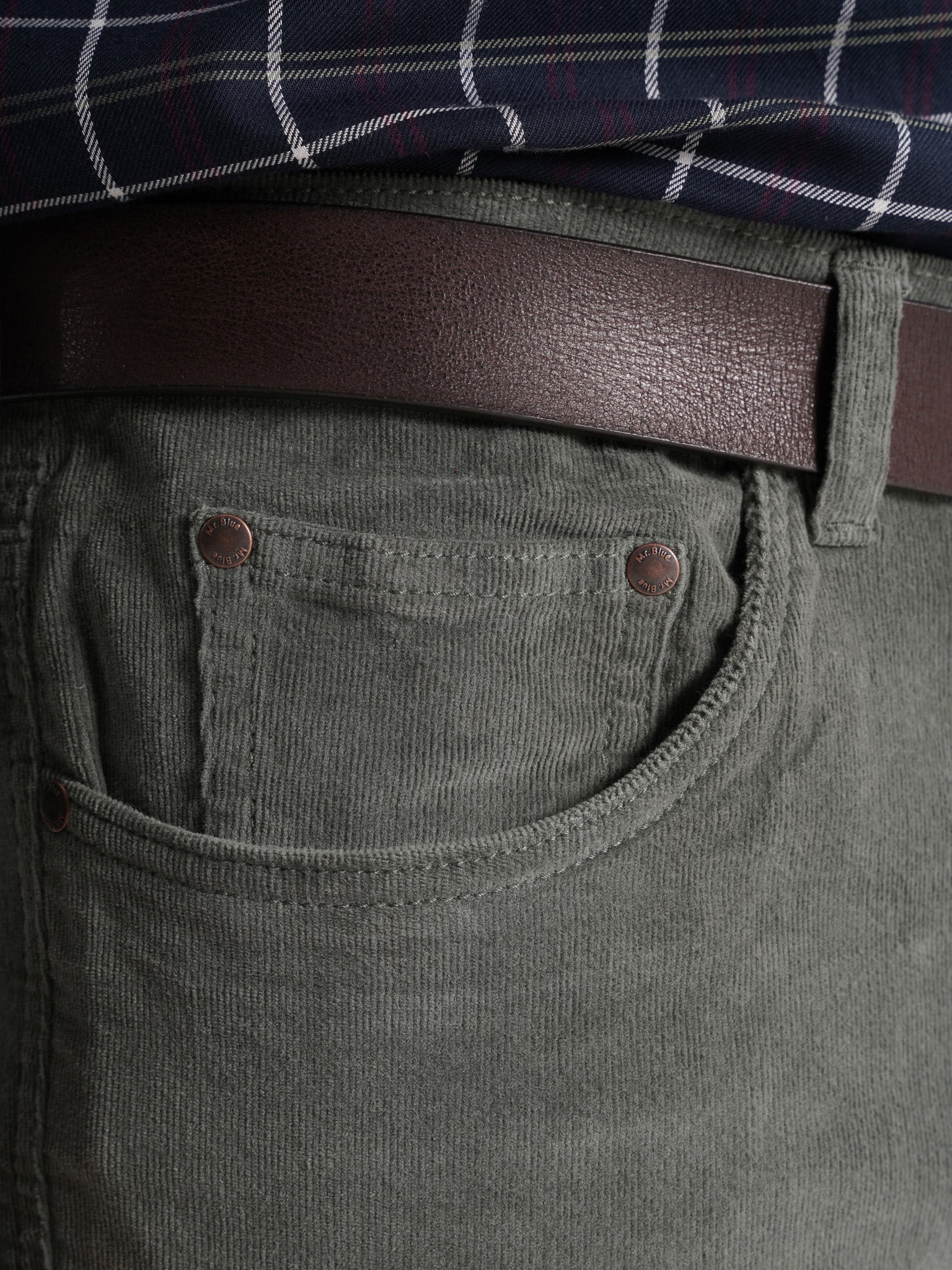 CALÇAS ALGODÃO VERDES SLIM FIT MR. BLUE