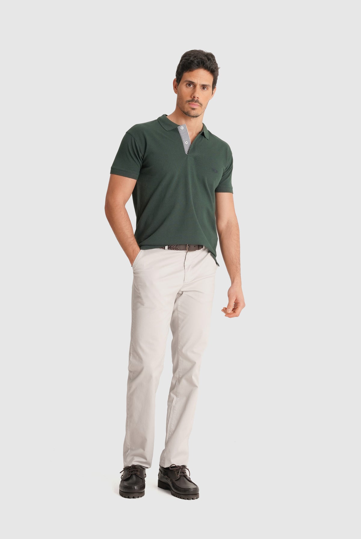 POLO VERDE MANGA CURTA REGULAR FIT MR. BLUE