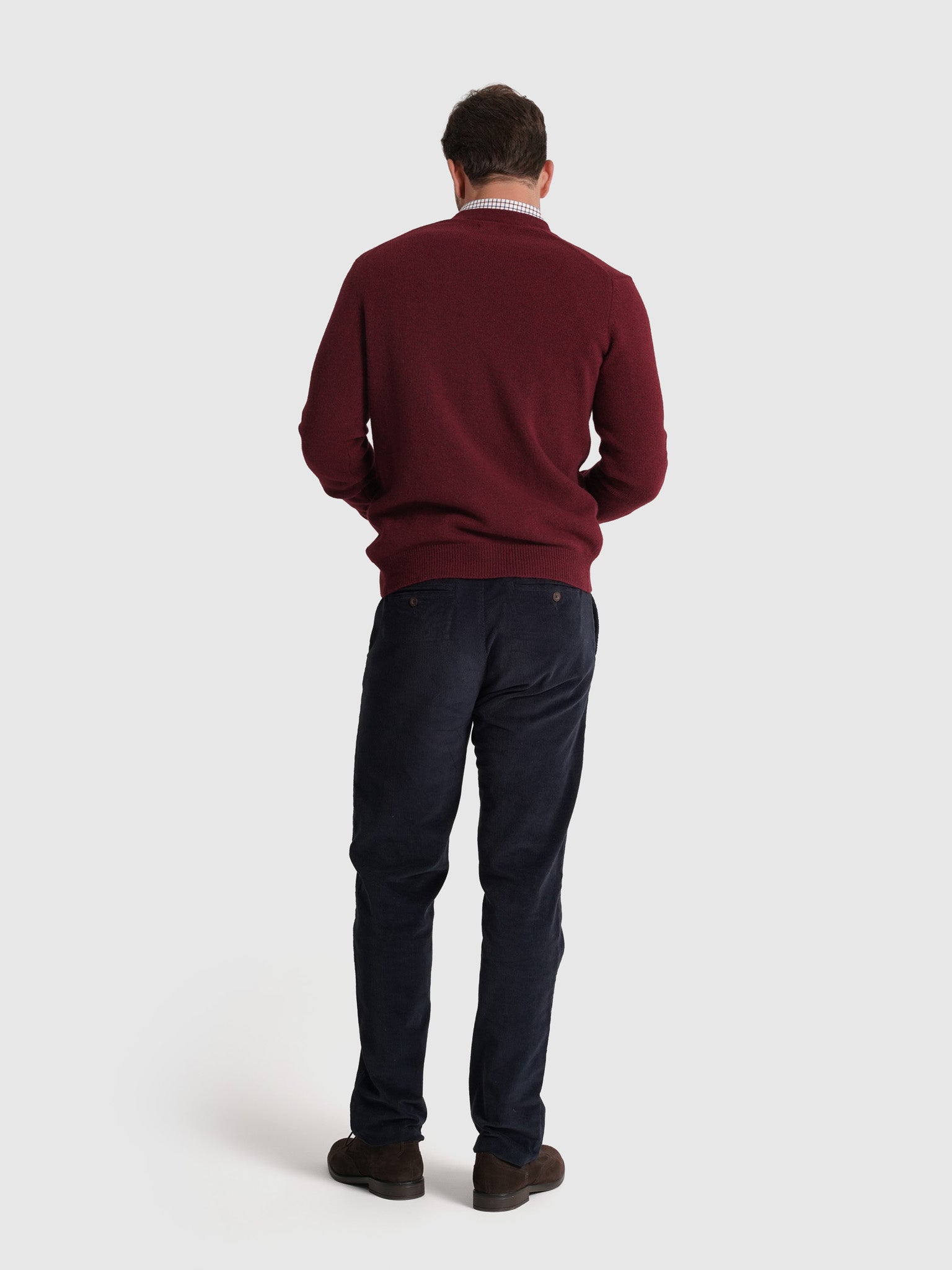 BORDEAUX WOOL PULLOVER LONG SLEEVE REGULAR FIT MR. BLUE