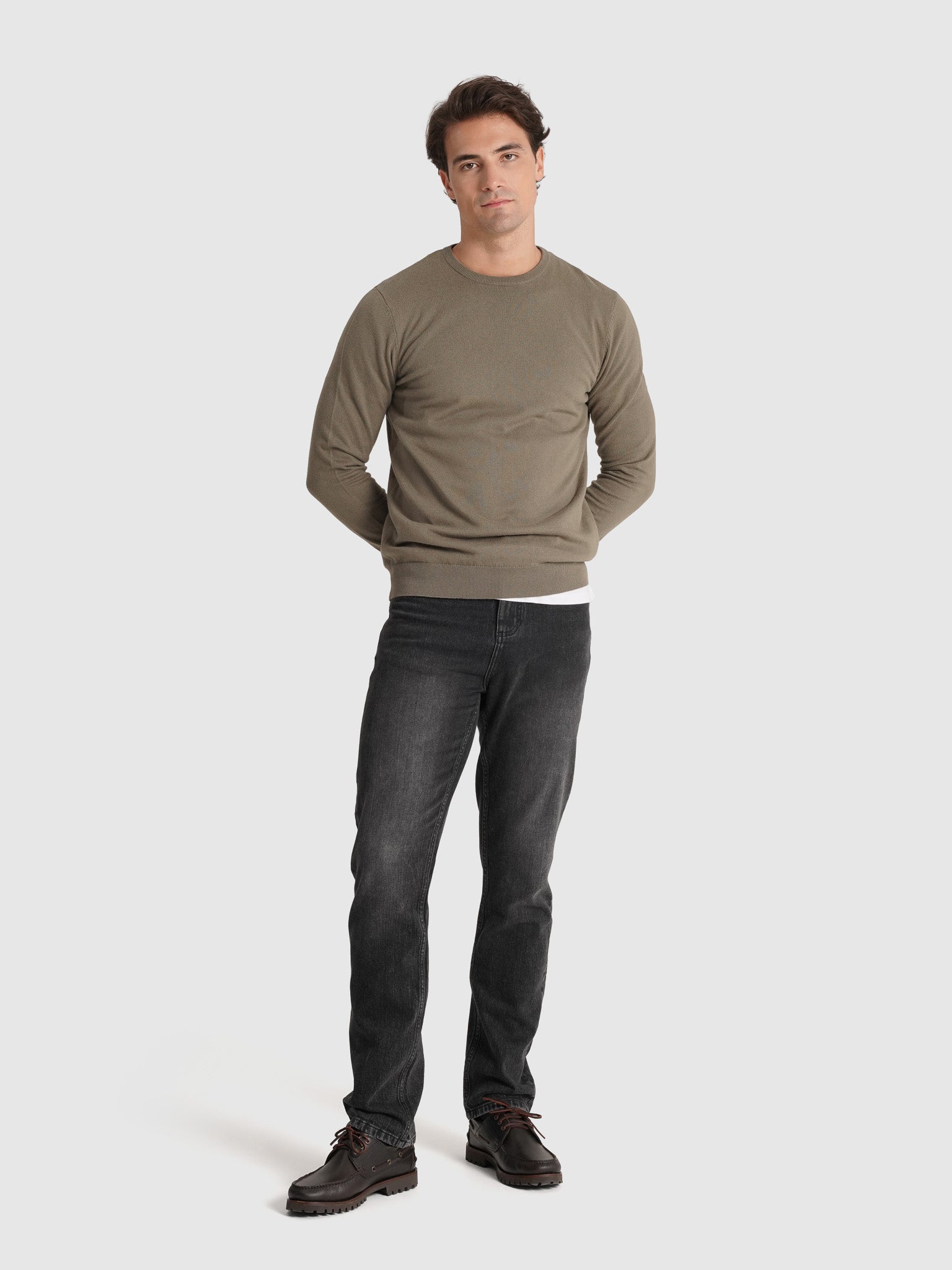 PULLOVER CAXEMIRA VERDE MANGA COMPRIDA REGULAR FIT MR. BLUE