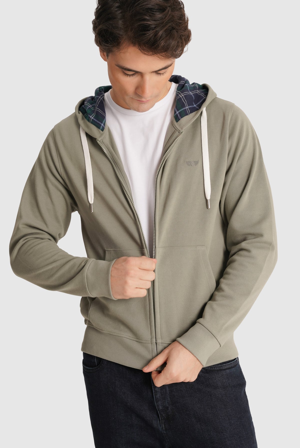 HOODIE VERDE REGULAR FIT MR. BLUE