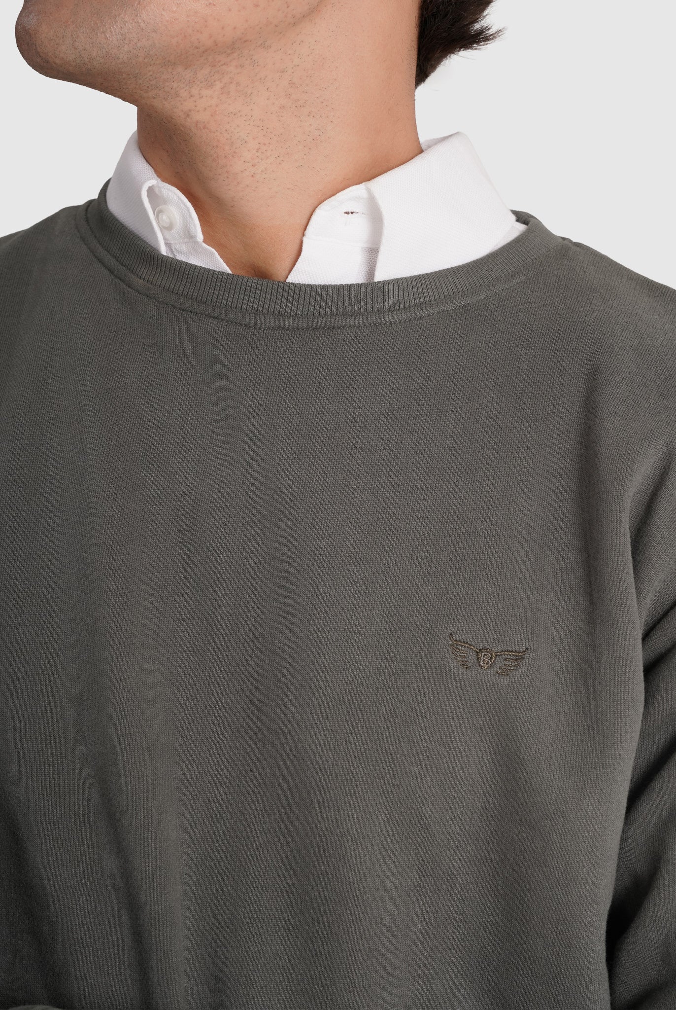 Hoodie Algodão Verde Manga Comprida Regular Fit Mr. Blue