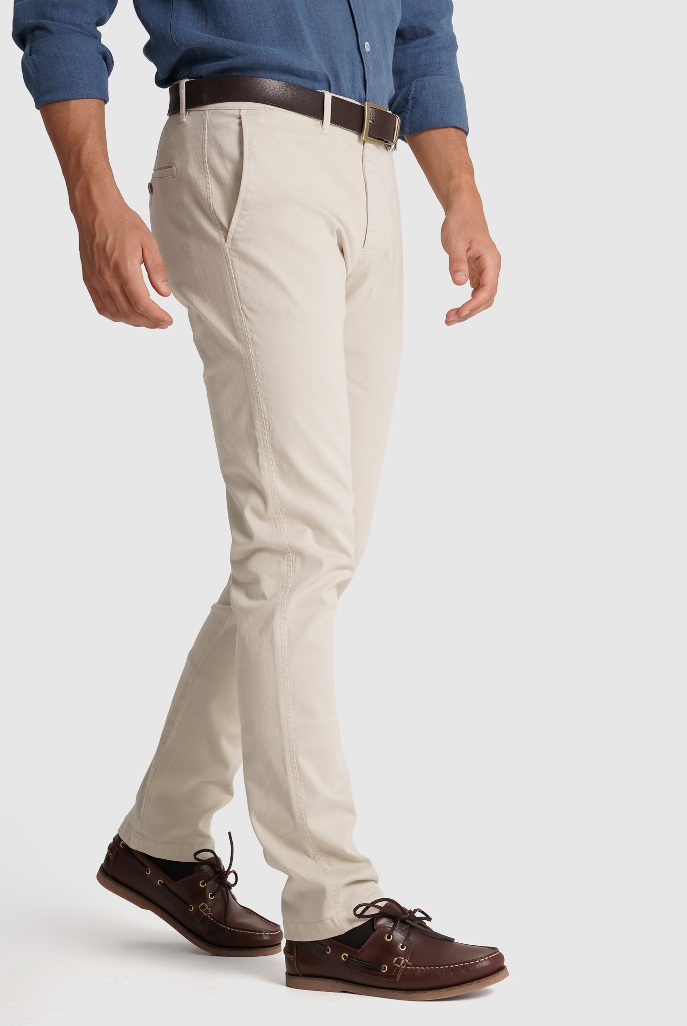 Calça Beges Regular Fit Mr. Blue