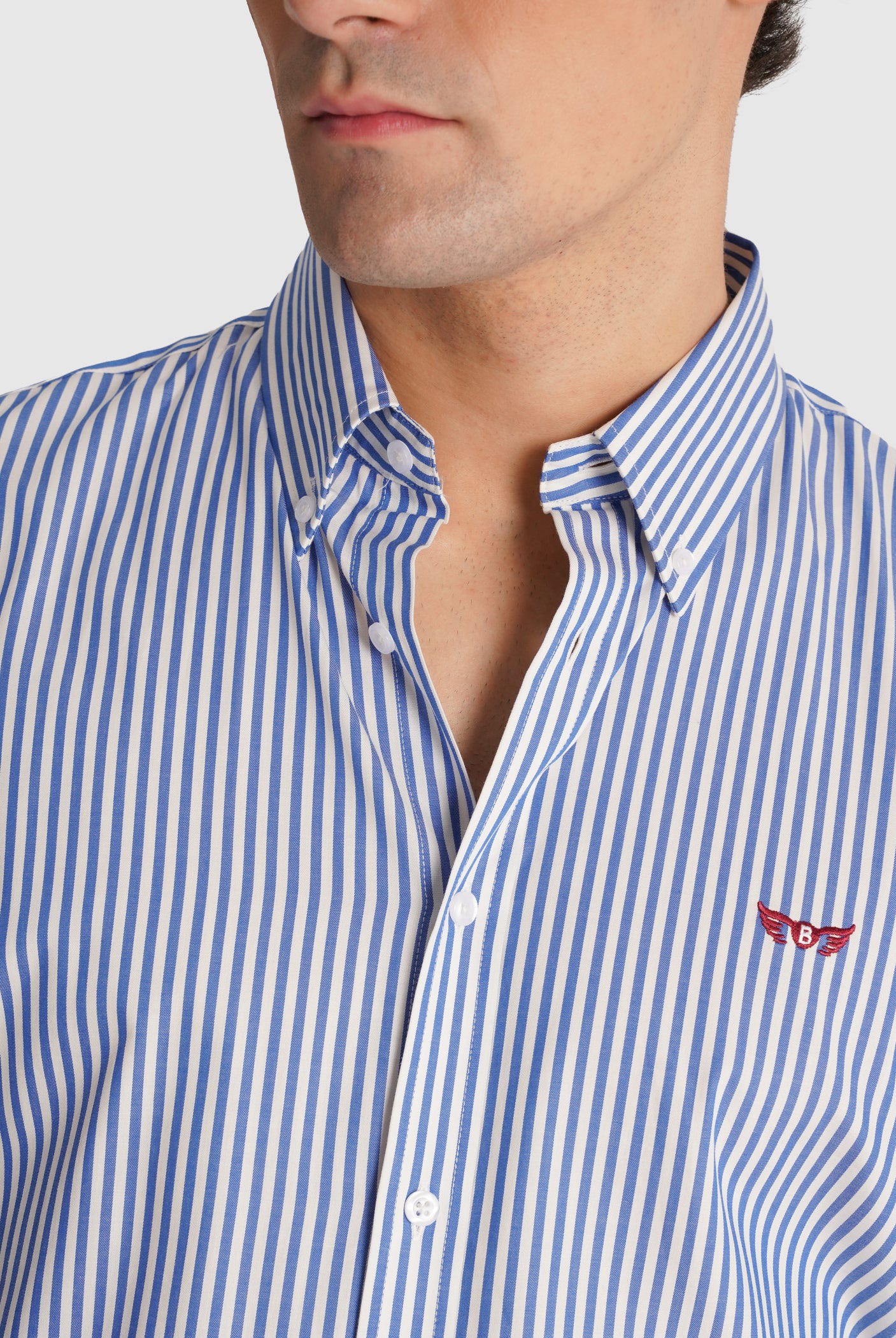 BLUE TWILL SHIRT LONG SLEEVE REGULAR FIT MR. BLUE
