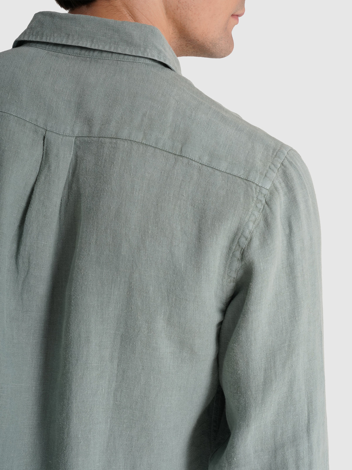 CAMISA LINO VERDE MANGA LARGA SASTRERÍA MARK BELLUCCI