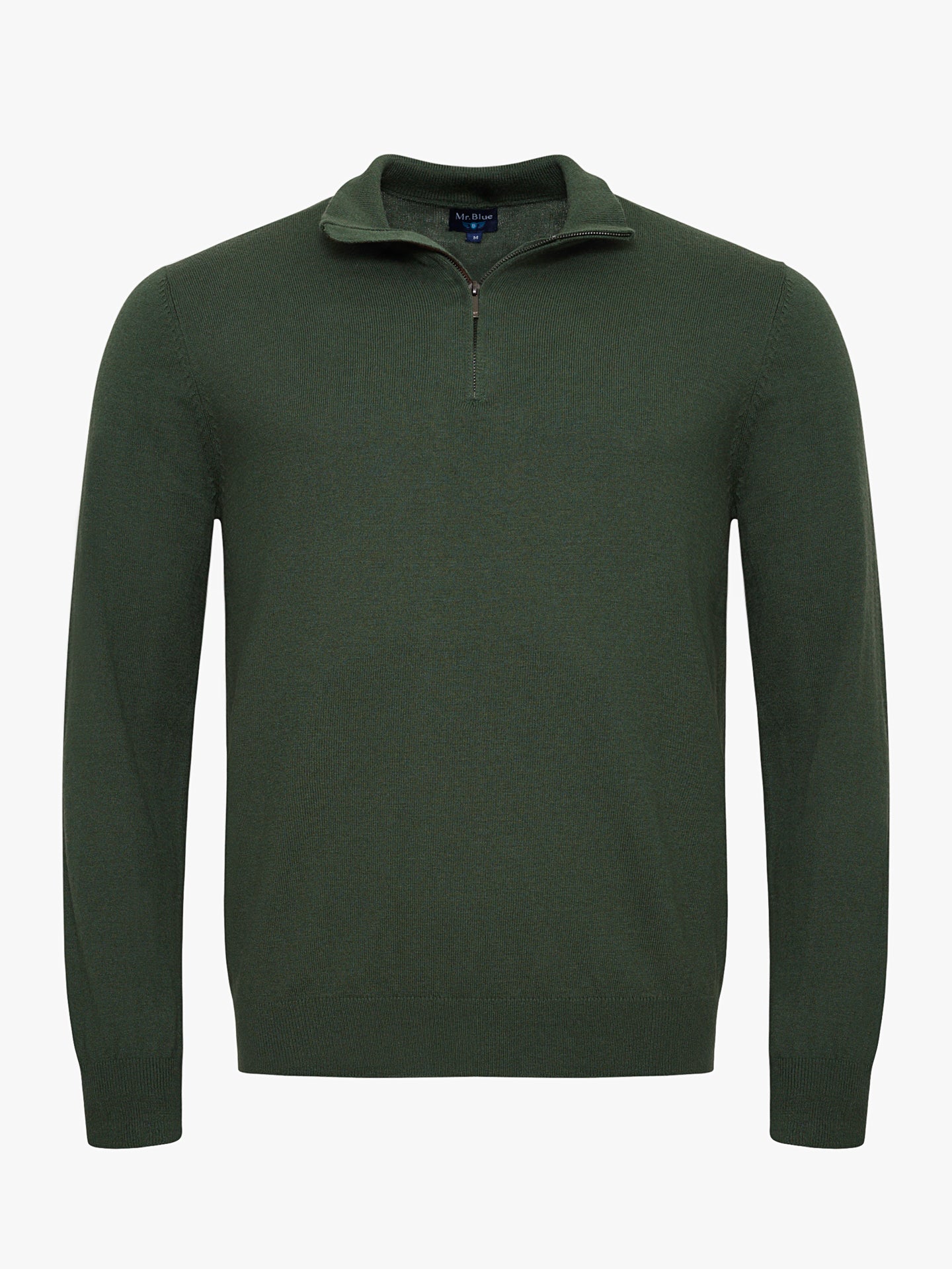 PULLOVER FINO VERDE COM COTOVELEIRA REGULAR FIT MR. BLUE