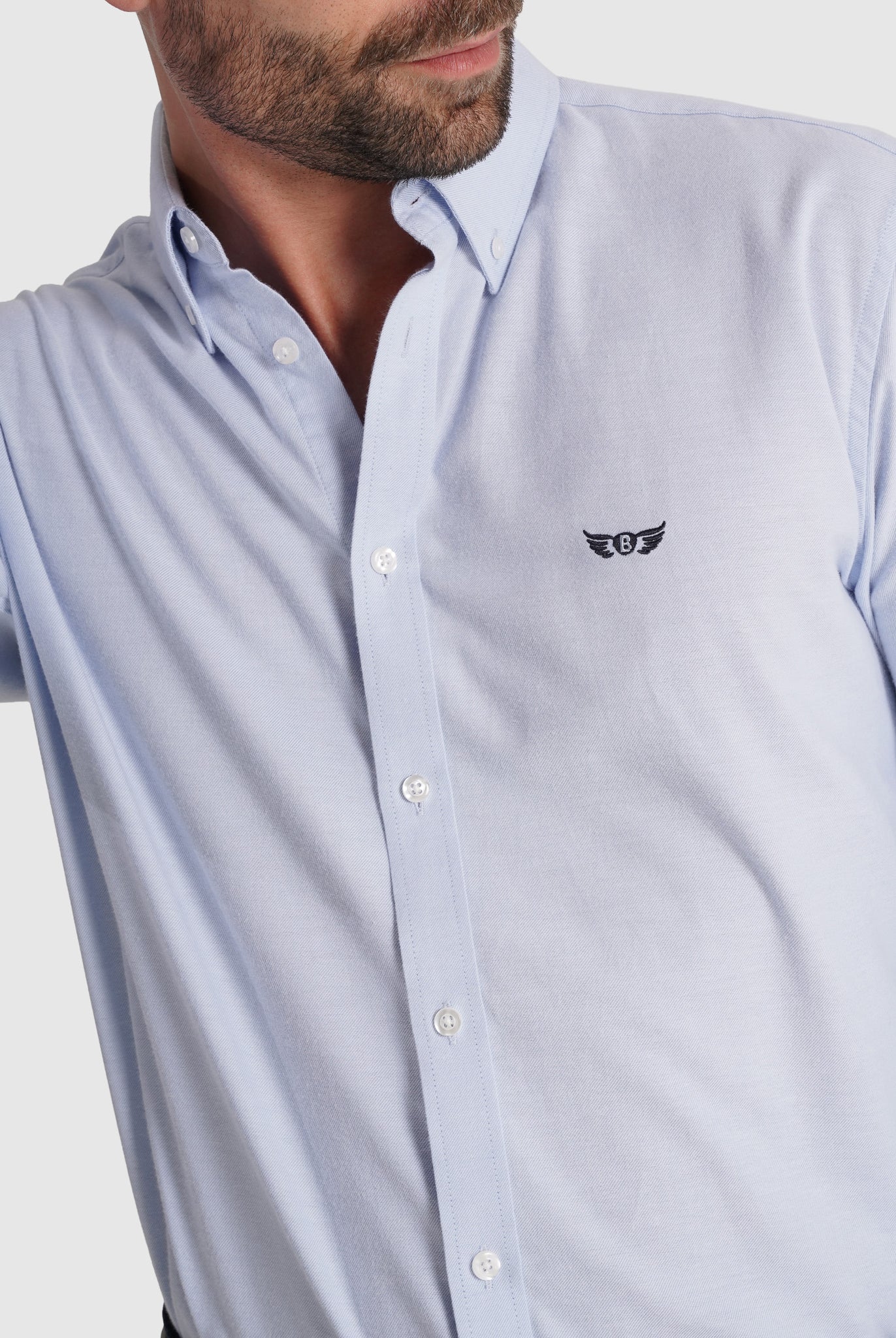 Camisa Flanela Azul Manga Comprida Regular Fit Mr. Blue