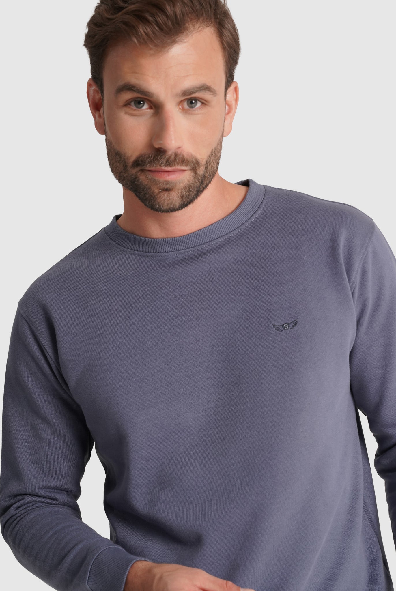 Hoodie Algodão Azul Manga Comprida Regular Fit Mr. Blue