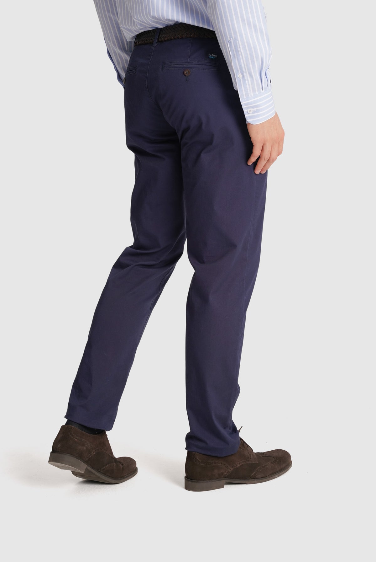 CALÇAS TWILL AZUIS REGULAR FIT MR. BLUE