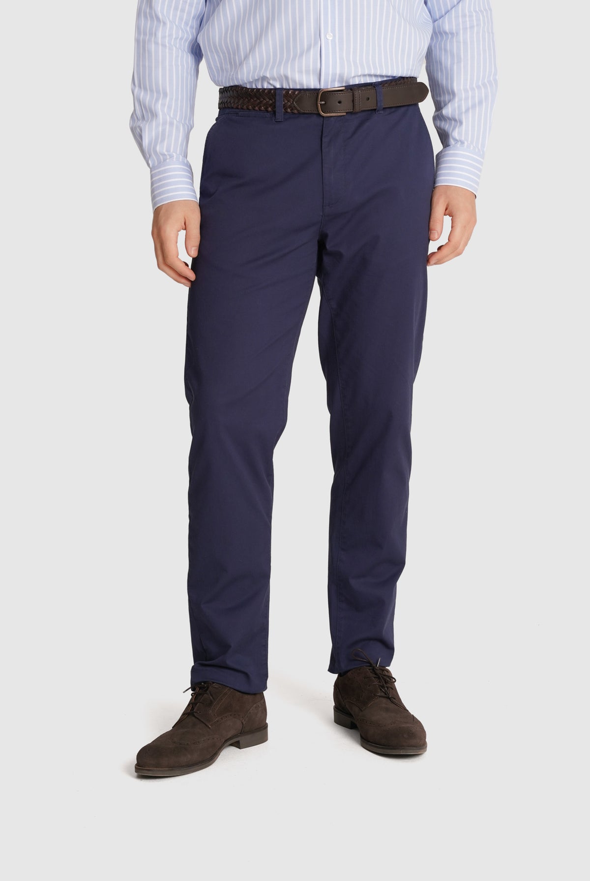 CALÇAS TWILL AZUIS REGULAR FIT MR. BLUE