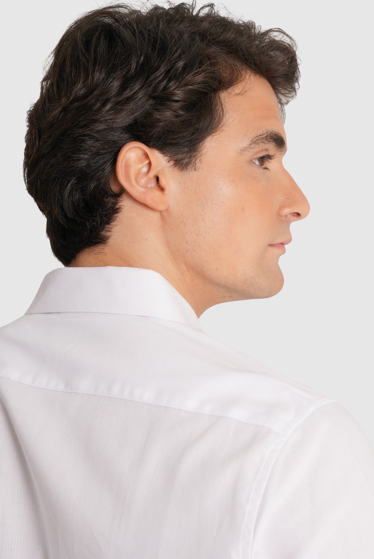 CAMISA OXFORD BRANCA MANGA COMPRIDA SLIM FIT MR. BLUE