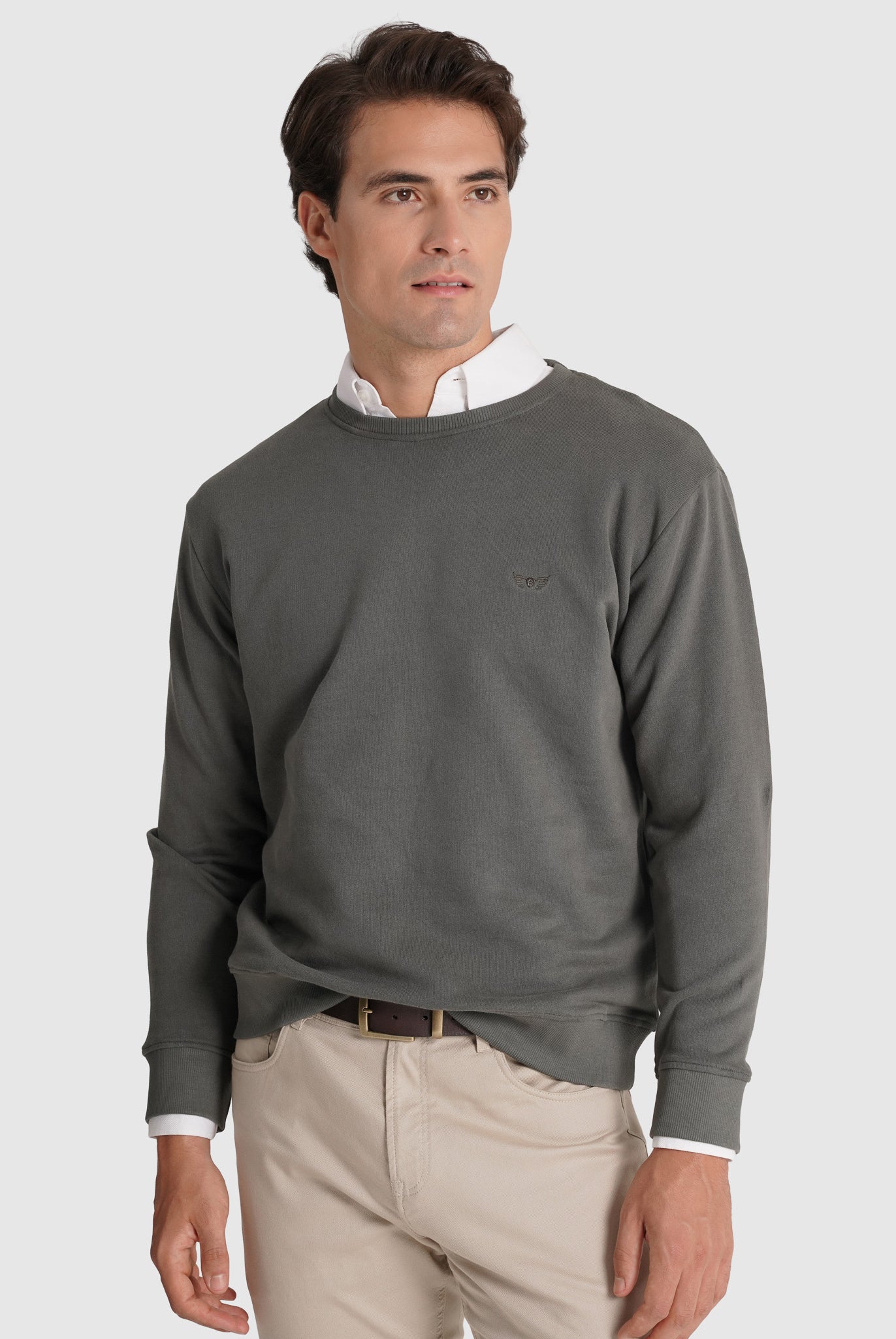 Hoodie Algodão Verde Manga Comprida Regular Fit Mr. Blue