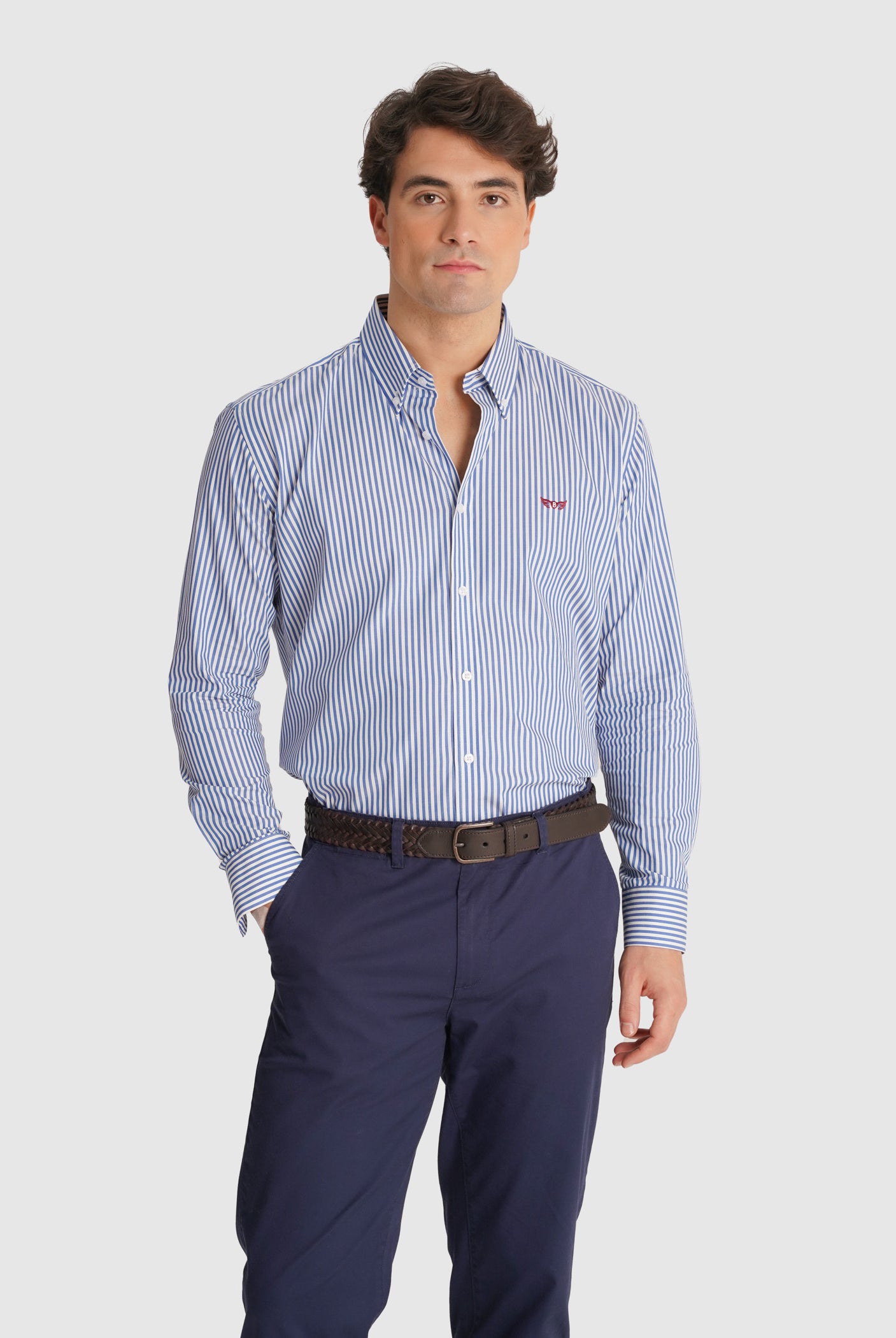 BLUE TWILL SHIRT LONG SLEEVE REGULAR FIT MR. BLUE