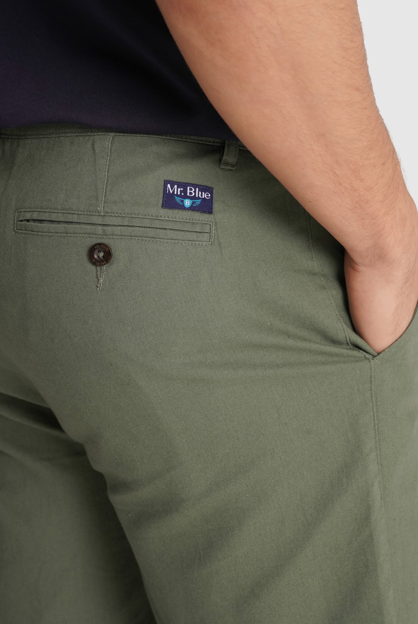 GREEN BERMUDA REGULAR FIT MR. BLUE