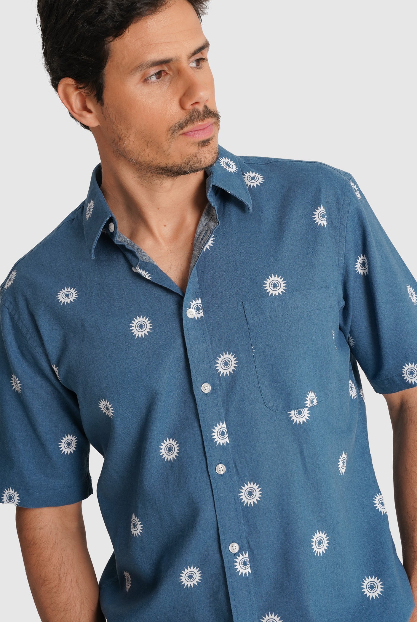 BLUE SHORT SLEEVE REGULAR FIT MR. BLUE