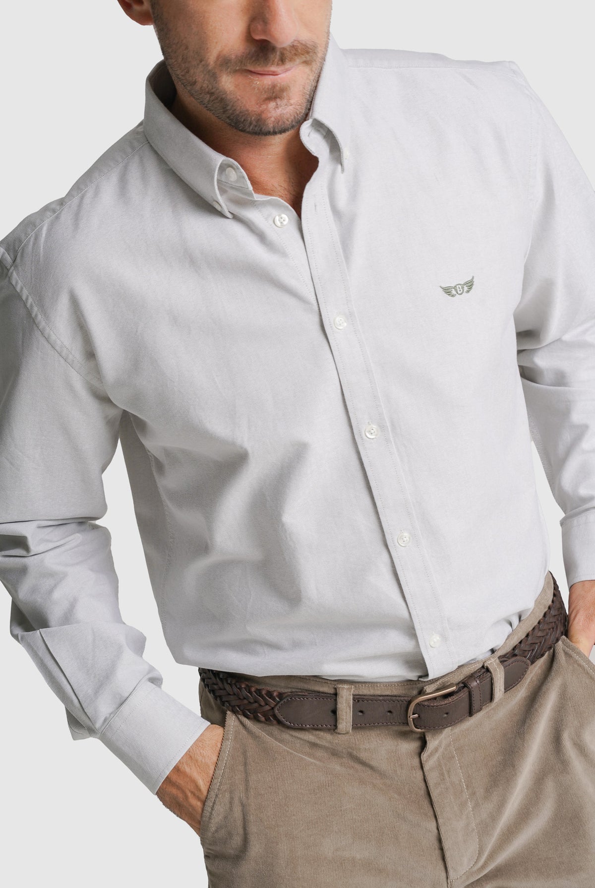 CAMISA OXFORD REGULAR FIT VERDE LISA MR. BLUE