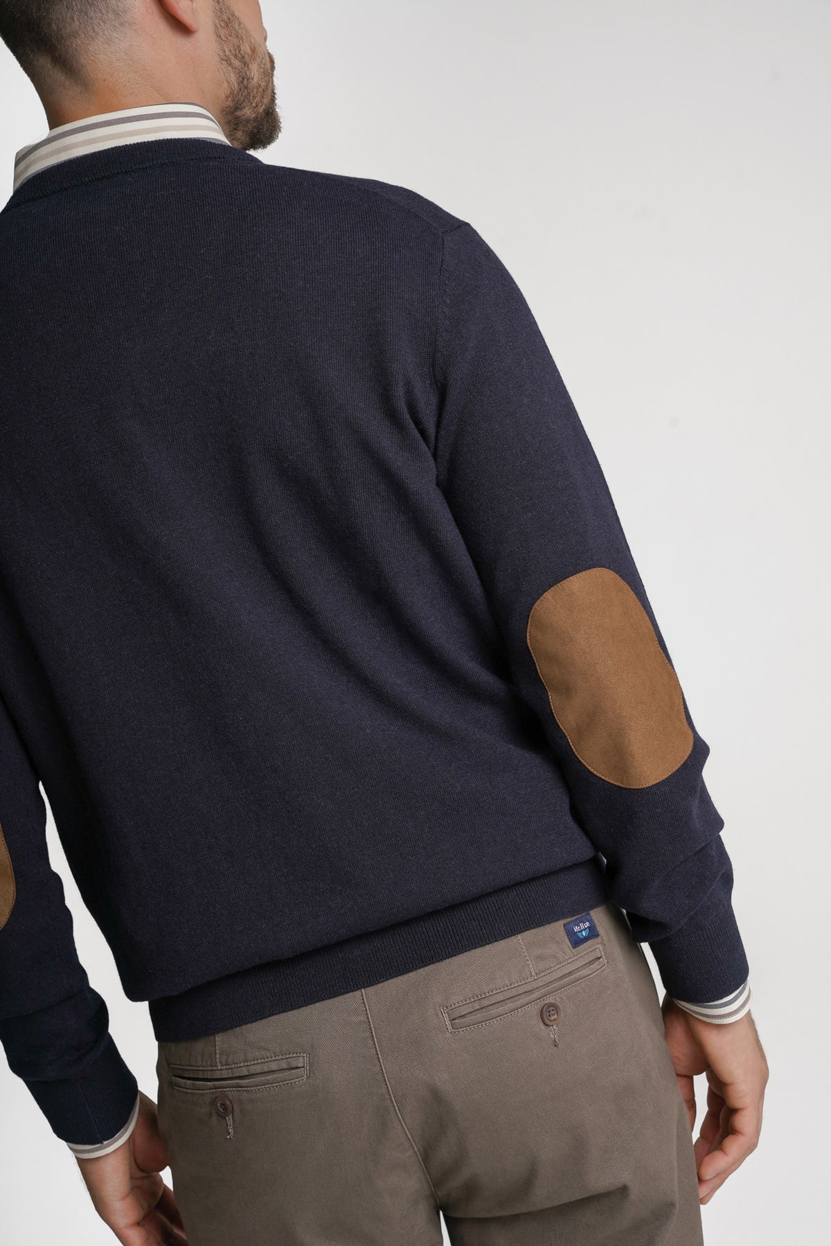 PULLOVER LÃ REGULAR FIT AZUL LISO MR. BLUE