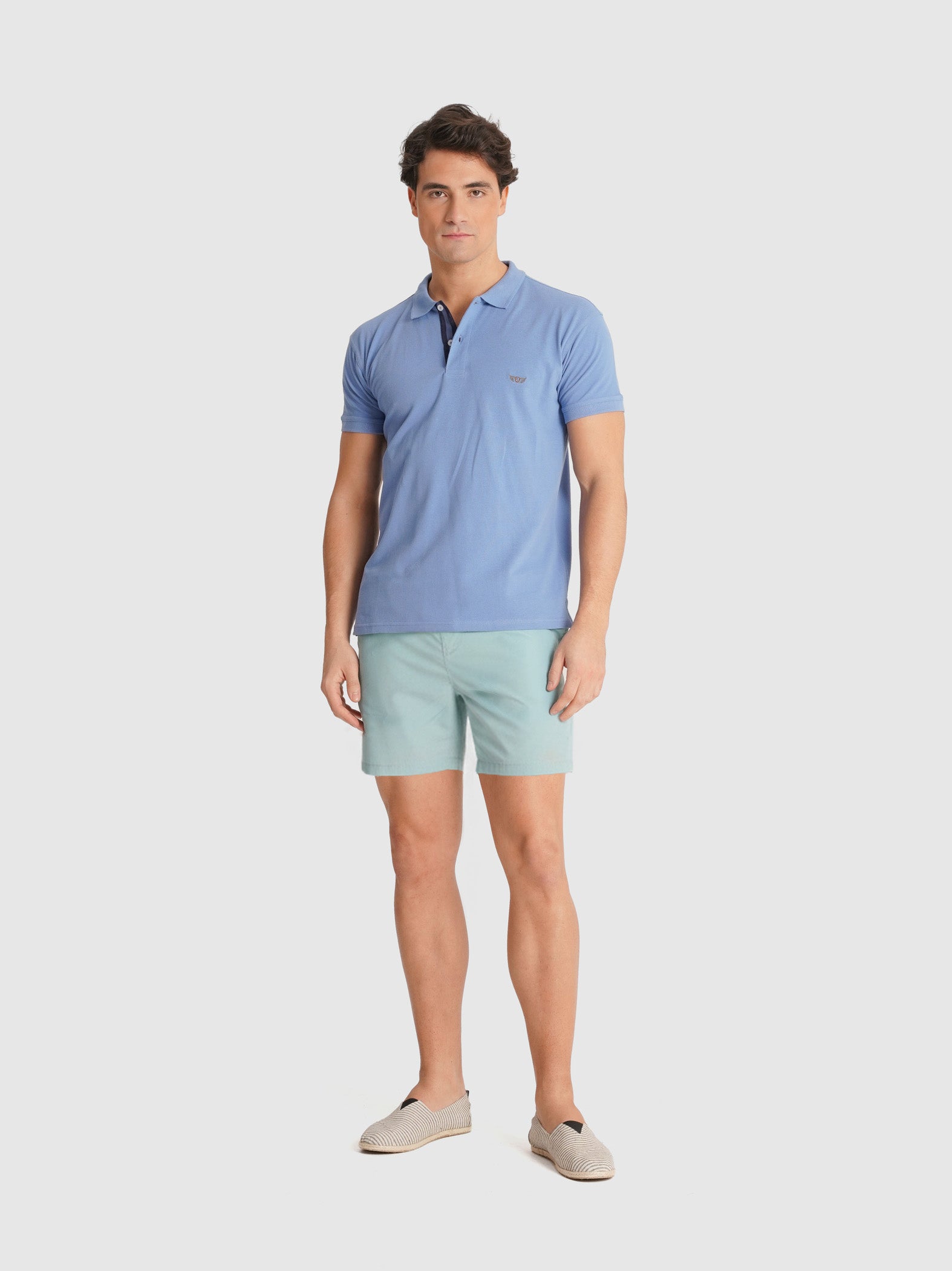 POLO AZUL MANGA CURTA REGULAR FIT MR. BLUE