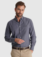 CAMISA ALGODÃO AZUL MANGA COMPRIDA REGULAR FIT MR. BLUE