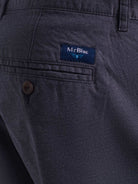 Calças chino azul escuro 100% algodão