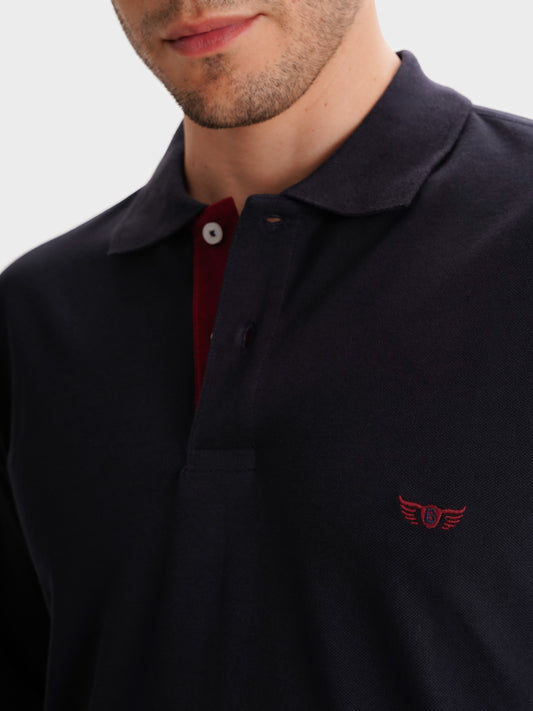 BLUE POLO LONG SLEEVE REGULAR FIT MR. BLUE