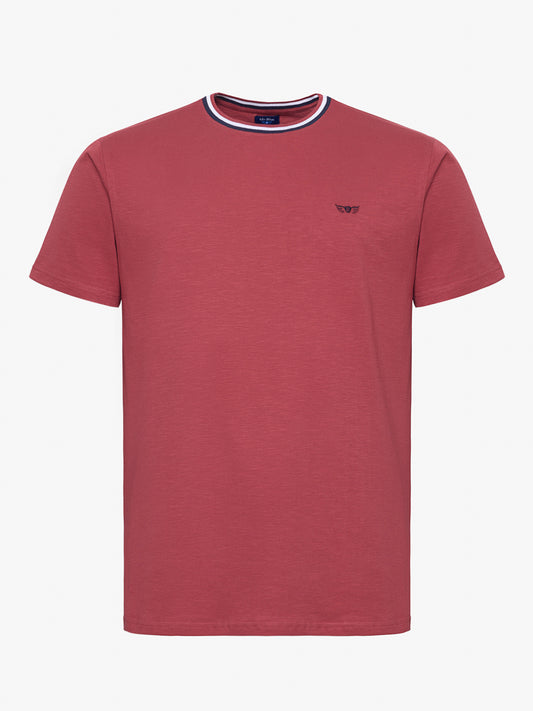 CAMISETA BURDEOS MANGA CORTA REGULAR FIT MR. AZUL