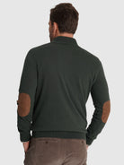 PULLOVER LÃ VERDE COM COTOVELEIRA REGULAR FIT MR. BLUE