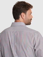 CAMISA ALGODÃO BORDEAUX MANGA COMPRIDA REGULAR FIT MR. BLUE