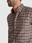 CAMISA ALGODÃO CASTANHA MANGA COMPRIDA REGULAR FIT MR. BLUE