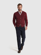 BORDEAUX WOOL PULLOVER LONG SLEEVE REGULAR FIT MR. BLUE