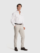 WHITE COTTON SHIRT LONG SLEEVE REGULAR FIT MR. BLUE