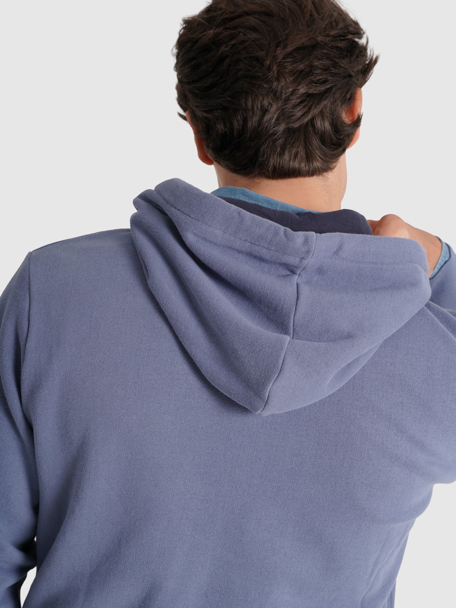 HOODIE ALGODÃO AZUL MANGA COMPRIDA REGULAR FIT MR. BLUE