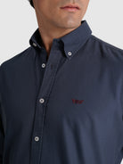 CAMISA ALGODÃO AZUL MANGA COMPRIDA REGULAR FIT MR. BLUE