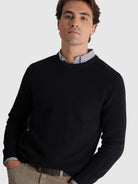 JERSEY DE ALGODÓN AZUL MANGA LARGA REGULAR FIT MR. AZUL