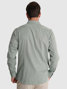 CAMISA ALGODÃO VERDE MANGA COMPRIDA SLIM FIT MR. BLUE