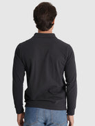 POLO ALGODÃO AZUL MANGA COMPRIDA REGULAR FIT MR. BLUE