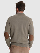 PULLOVER LÃ VERDE COM COTOVELEIRA REGULAR FIT MR. BLUE