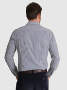 CAMISA ALGODÃO AZUL MANGA COMPRIDA SLIM FIT MR. BLUE
