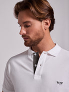 WHITE POLO SHORT SLEEVES REGULAR FIT MR. BLUE