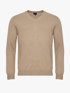 PULLOVER FINO BEGE COM COTOVELEIRA REGULAR FIT MR. BLUE