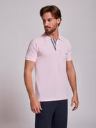 Polo Rosa Manga Curta Regular Fit Mr. Blue