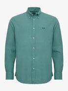 Camisa Linho Verde Manga Comprida Regular Fit Mr. Blue