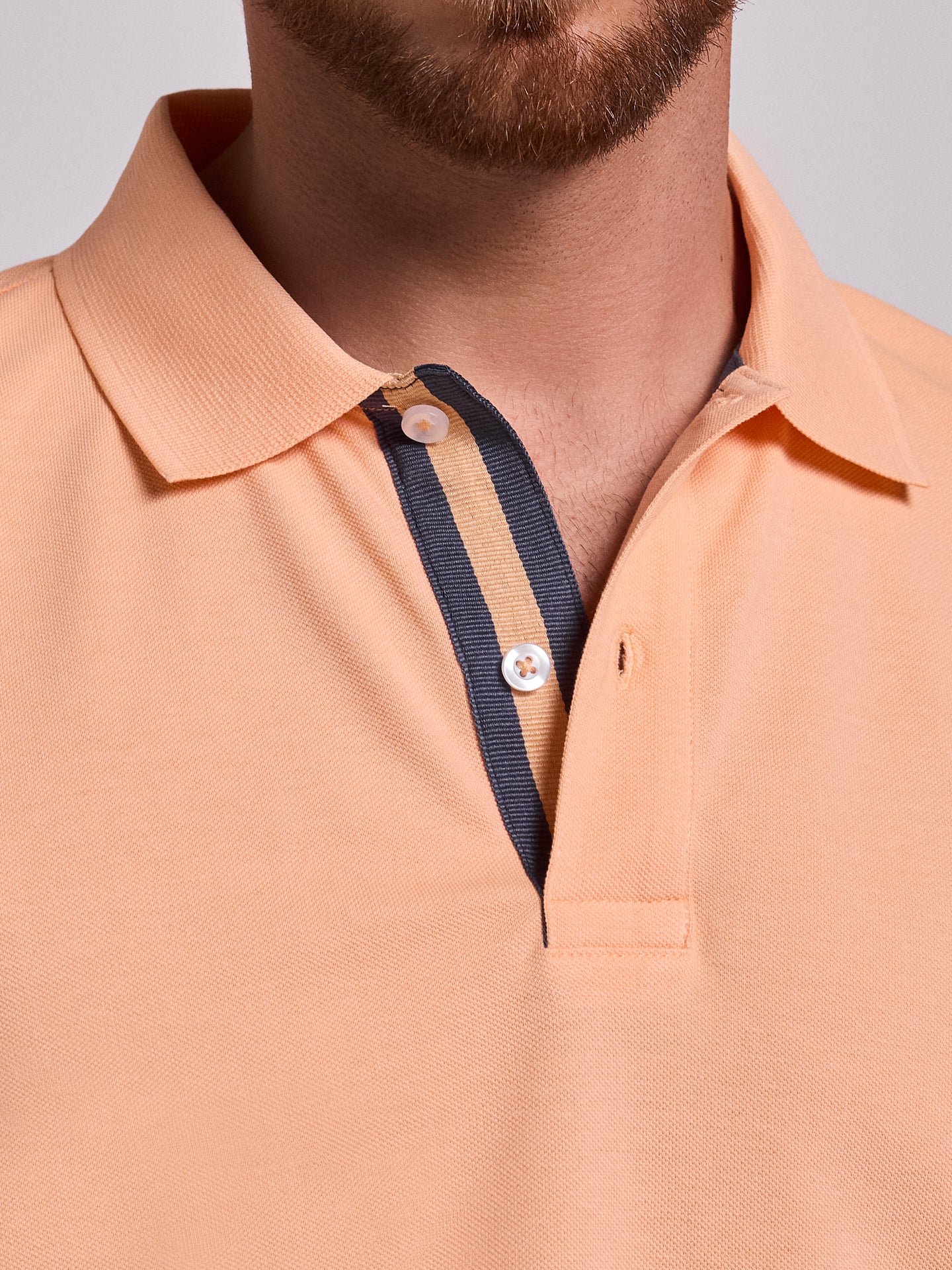 Polo Laranja Manga Curta Regular Fit Mr. Blue
