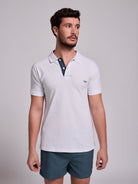 Polo Branco Manga Curta Regular Fit Mr. Blue