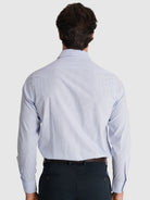 Camisa Algodão Azul Manga Comprida Slim Fit Mr. Blue