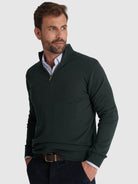 Pullover Caxemira Verde Manga Comprida Regular Fit Mr. Blue