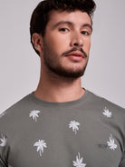 T-SHIRT ALGODÃO VERDE MANGA CURTA REGULAR FIT MR. BLUE
