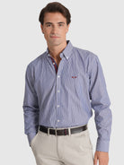 Camisa Algodão Azul Manga Comprida Regular Fit Mr. Blue