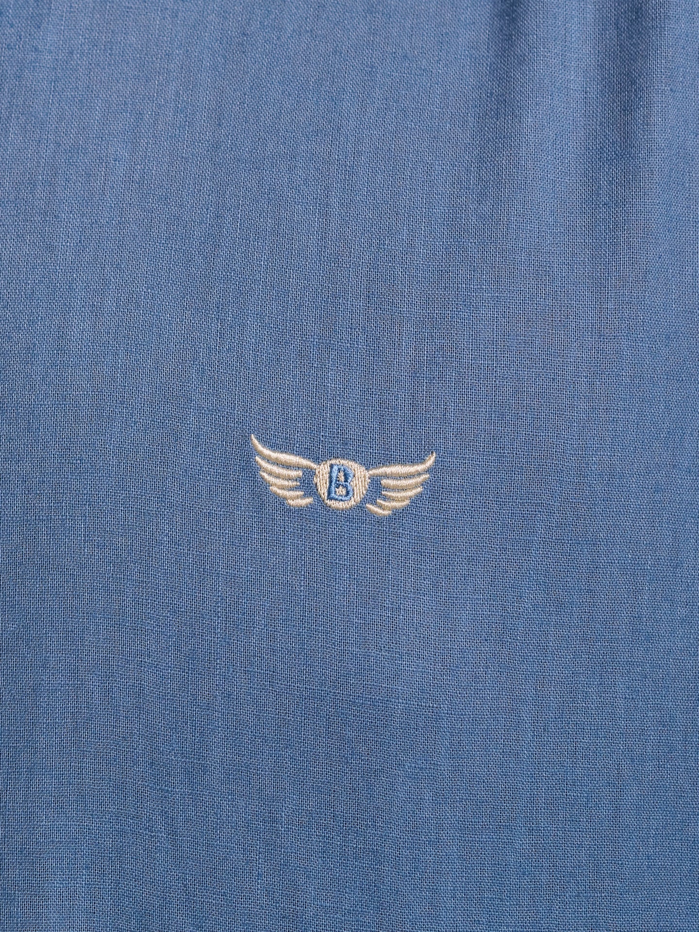 Camisa Linho Azul Manga Comprida Regular Fit Mr. Blue